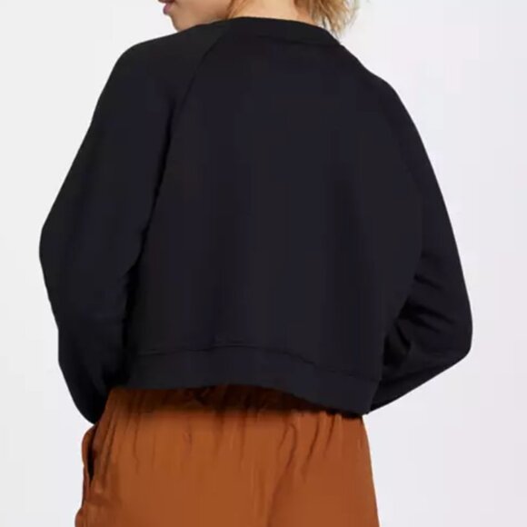 NWT New Public Lands Women's Logo Fleece Raglan Shirt Medium M Black Sweatshirt - Picture 2 of 6